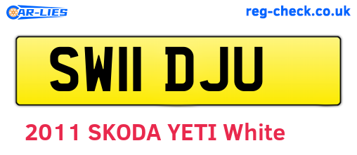 SW11DJU are the vehicle registration plates.