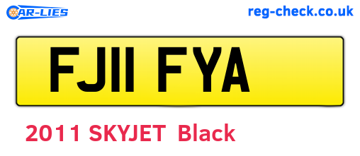 FJ11FYA are the vehicle registration plates.