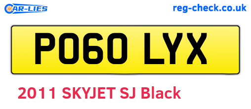 PO60LYX are the vehicle registration plates.