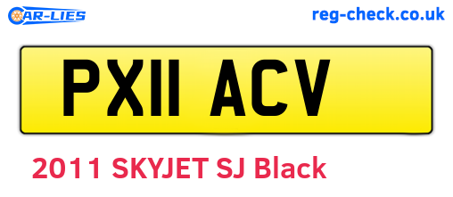 PX11ACV are the vehicle registration plates.