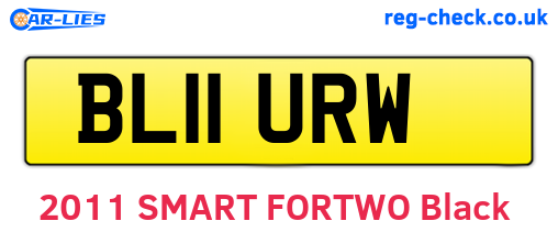 BL11URW are the vehicle registration plates.