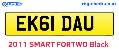 EK61DAU are the vehicle registration plates.