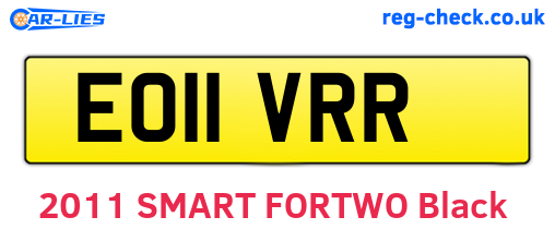 EO11VRR are the vehicle registration plates.