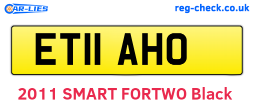 ET11AHO are the vehicle registration plates.