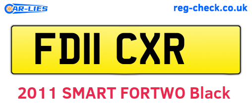 FD11CXR are the vehicle registration plates.