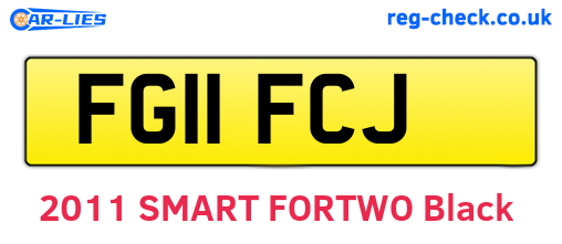 FG11FCJ are the vehicle registration plates.
