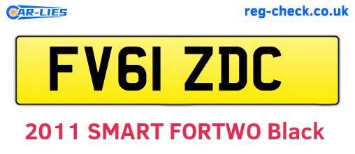 FV61ZDC are the vehicle registration plates.
