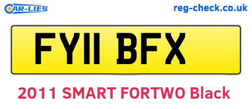 FY11BFX are the vehicle registration plates.