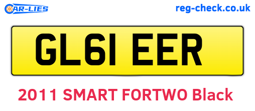GL61EER are the vehicle registration plates.