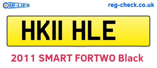 HK11HLE are the vehicle registration plates.