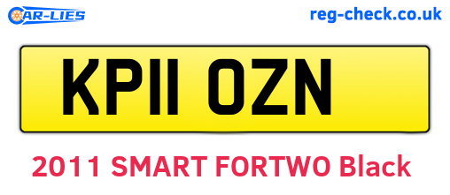 KP11OZN are the vehicle registration plates.