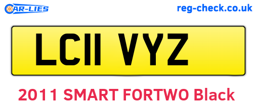 LC11VYZ are the vehicle registration plates.