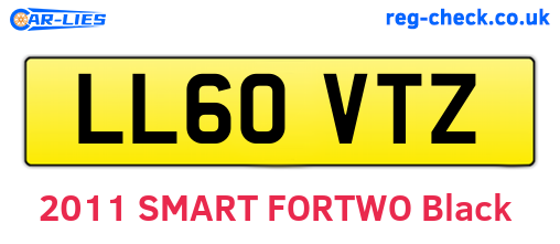 LL60VTZ are the vehicle registration plates.