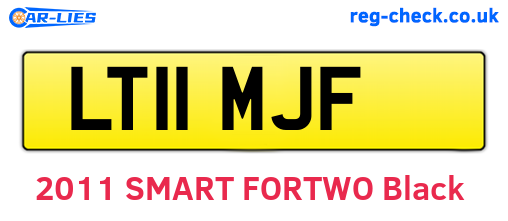 LT11MJF are the vehicle registration plates.