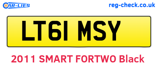 LT61MSY are the vehicle registration plates.