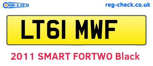 LT61MWF are the vehicle registration plates.