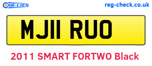MJ11RUO are the vehicle registration plates.