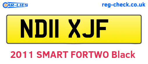 ND11XJF are the vehicle registration plates.