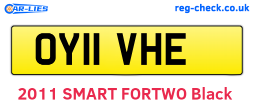 OY11VHE are the vehicle registration plates.