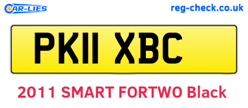 PK11XBC are the vehicle registration plates.