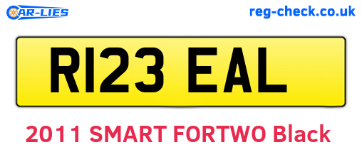 R123EAL are the vehicle registration plates.