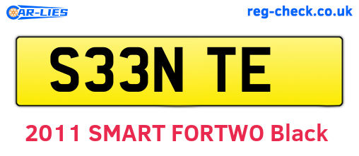 S33NTE are the vehicle registration plates.