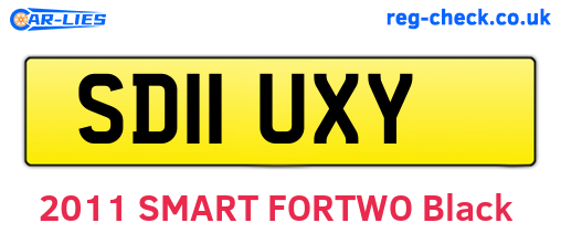 SD11UXY are the vehicle registration plates.