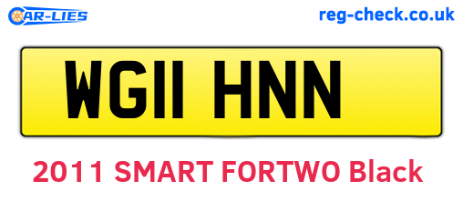 WG11HNN are the vehicle registration plates.
