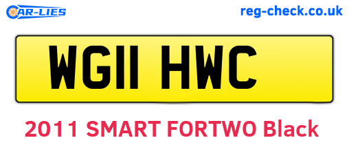 WG11HWC are the vehicle registration plates.