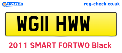 WG11HWW are the vehicle registration plates.