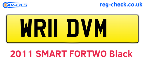 WR11DVM are the vehicle registration plates.
