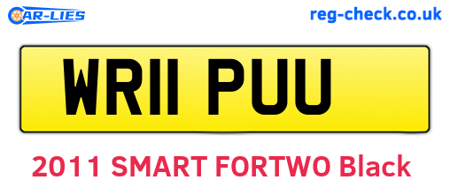 WR11PUU are the vehicle registration plates.