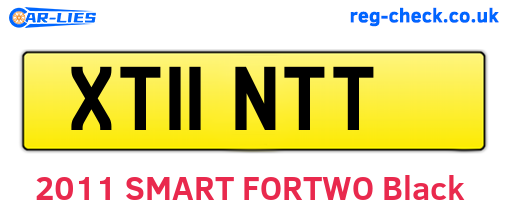 XT11NTT are the vehicle registration plates.