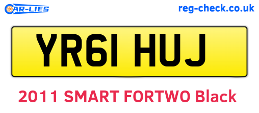 YR61HUJ are the vehicle registration plates.