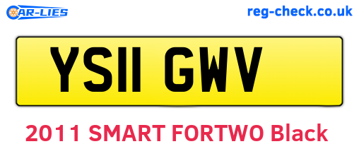 YS11GWV are the vehicle registration plates.