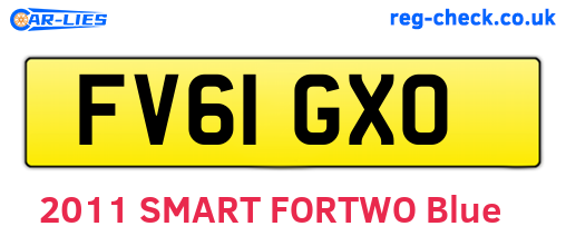 FV61GXO are the vehicle registration plates.