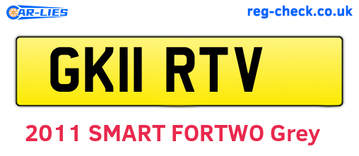 GK11RTV are the vehicle registration plates.