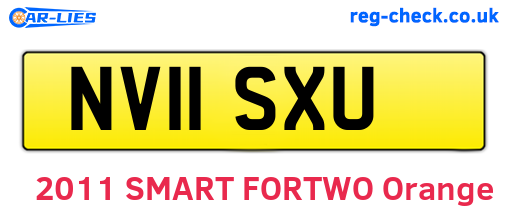 NV11SXU are the vehicle registration plates.