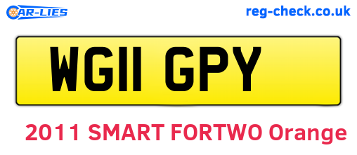 WG11GPY are the vehicle registration plates.