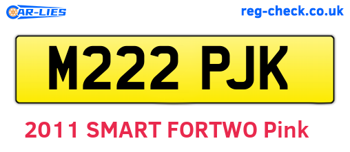 M222PJK are the vehicle registration plates.