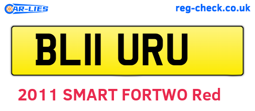 BL11URU are the vehicle registration plates.