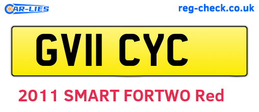 GV11CYC are the vehicle registration plates.