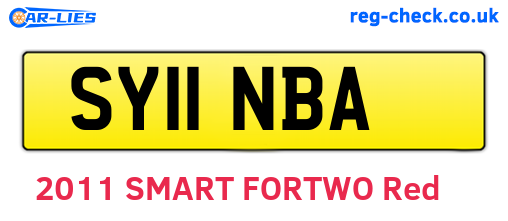 SY11NBA are the vehicle registration plates.