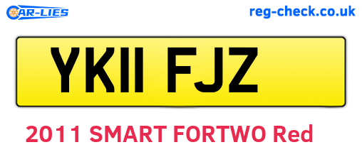YK11FJZ are the vehicle registration plates.