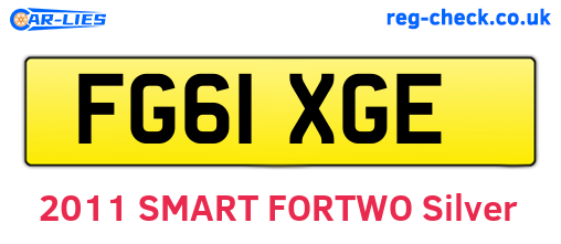 FG61XGE are the vehicle registration plates.