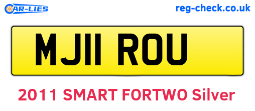 MJ11ROU are the vehicle registration plates.