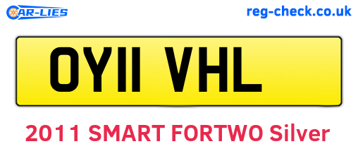 OY11VHL are the vehicle registration plates.