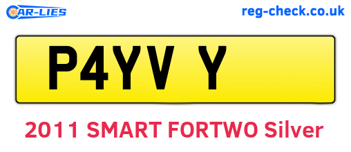 P4YVY are the vehicle registration plates.