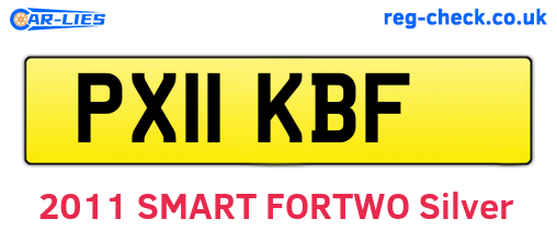 PX11KBF are the vehicle registration plates.