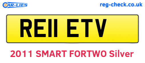 RE11ETV are the vehicle registration plates.